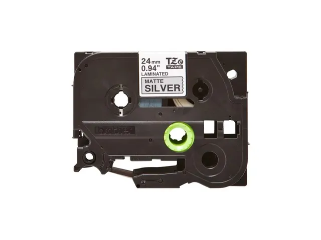 Neutral Labeltape P-touch TZe-M951 24mm Zwart op Zilver gelamineerd