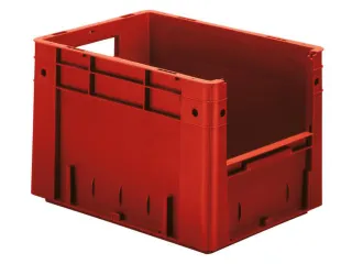 Euronorm Stapelkrat Rood 270x400x300mm 23.3l Gesloten Grijpopening - 1