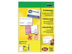 Visitekaartjes Sigel 225gr Afgeronde Hoeken Wit 85x55mm