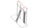 verrijdbare stellingladder,balk L 2,7m,v. H tot 2,83m,10,treden