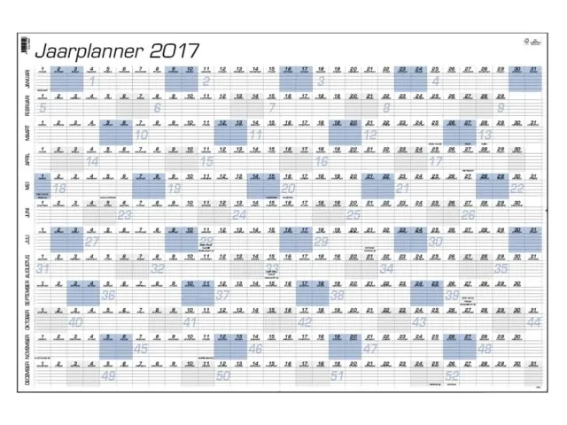 Jaarplankalender 2026 Quantore A1 84x57cm
