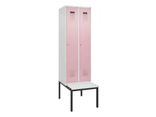 locker met bank,HxBxD 2120x600x815mm,2vak,vak B 300mm,cilinderslot - 1