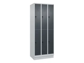 dubbeldekse locker,HxBxD 1950x750x500mm,3x2vak.,vak B 250mm - 1
