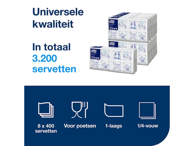 Tork 509356 Lunchservet Delft Ware 32,8x32,5cm