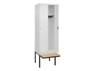 locker met bank,HxBxD 2120x600x815mm,2vak,vak B 300mm,cil.-slot - 2