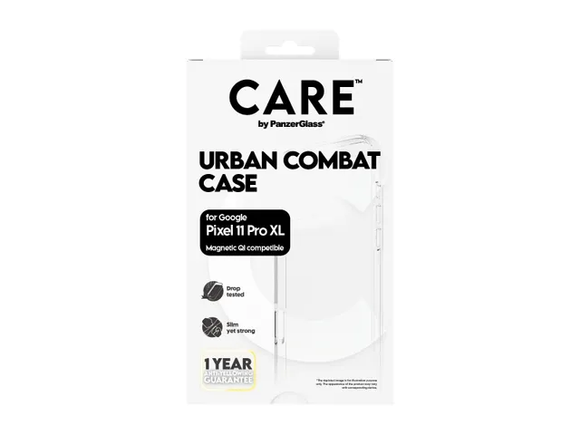 PanzerGlass CARE by Urban Combat Case Transparent w. White Qi Go