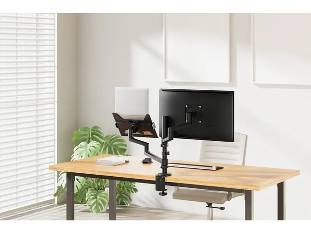 Monitorarm + laptophouder Neomounts NEXT DS20-425BL2 zwart