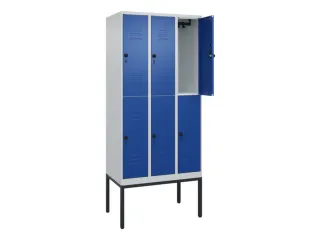 dubbeldekse locker,HxBxD 2120x900x500mm,3x2vak.,vak B 300mm - 2