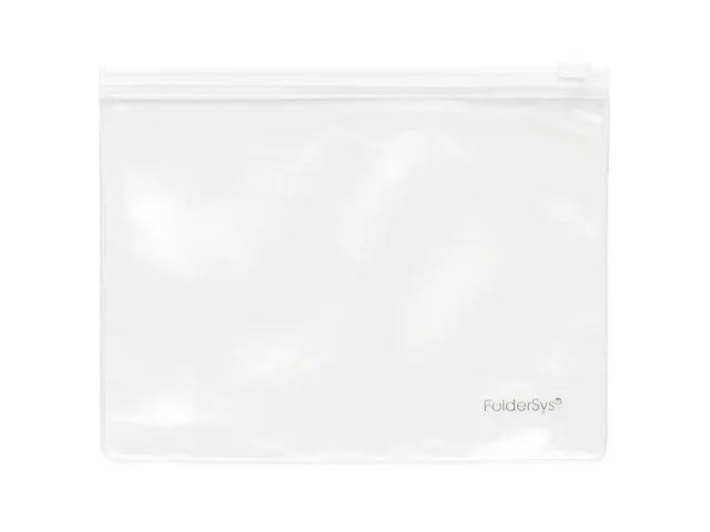 Pochette Foldersys B6 avec fermeture coulissante blanche