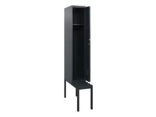 locker met bank,HxBxD 1950x300x815mm,1vak,vak B 300mm,cil.-slot - 2