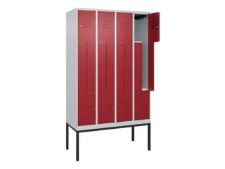 Z-garderobekast,HxBxD 2120x1200x500mm,vak B 150/300mm,cil.-slot - 2