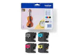 Inktcartridge Brother LC-127XLVALBP zwart + 3 kleuren HC