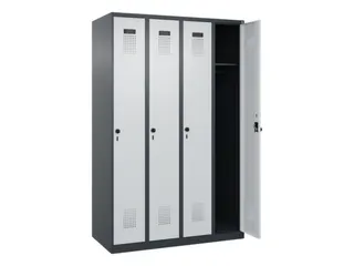 locker,HxBxD 1850x1200x500mm,4vak,vak B 300mm,draaigrendel - 2