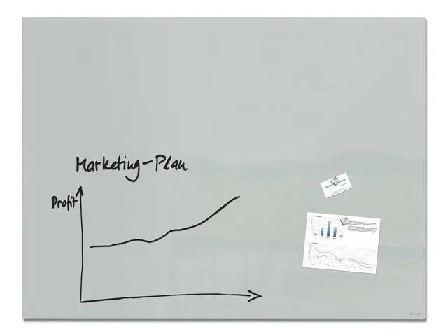 Glasmagneetbord Artverum grijs 90x120x1.8cm incl.2 magneten