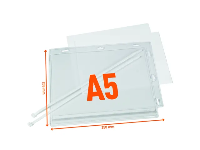 DURABLE waterbestendige infohoes A5 met kabelbinders