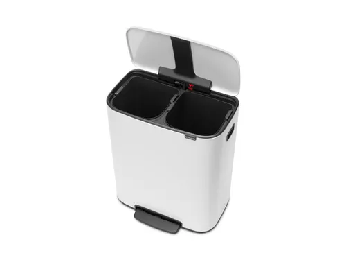 Afvalbak Bo Pedaalemmer Wit 2x30 Liter