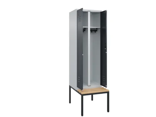 locker voor scheiding van kleding,HxBxD 2120x600x815mm,2vak