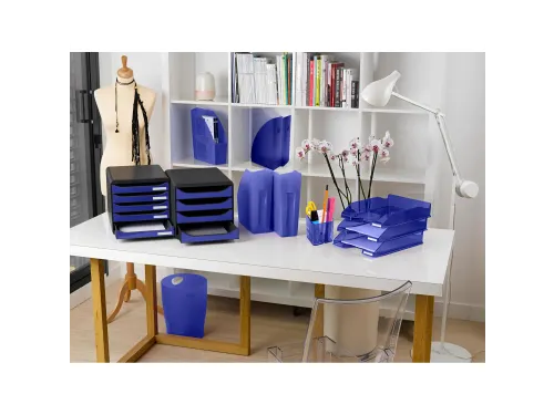 ECOBIN Papiermand 15 Liter Blauw Transparant