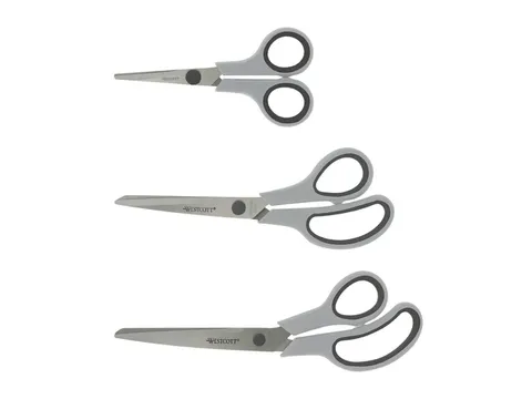 Scharenset Westcott Easy grip 3dlg 14/20/24,5cm licht grijs/ antraciet