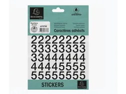 Zelfklevende nummers (20mm) zwart