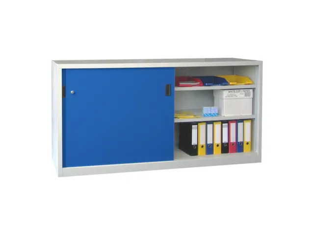 schuifdeurkast,HxBxD 1000x2000x600mm,RAL7035,front RAL5010