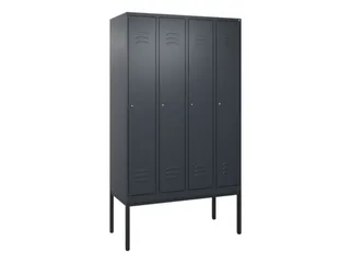 locker,HxBxD 2120x1200x500mm,4vak,vak B 300mm,cil.-slot,voetonderstel - 1