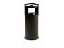 combi-asbak,HxØ 800x310mm,afvalbak inhoud 40l,romp staal zwart,blusko