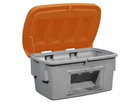 strooigoedbak,700l,HxBxD 930x1400x1070mm,PE,grijs,deksel oranje