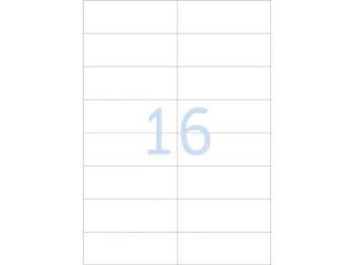 Etiketten universele labels A4 permanent 70x37mm Wit 1600 stuks - 2