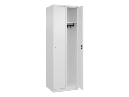 locker,HxBxD 1850x600x500mm,2vak,vak B 300mm,cil.-slot,staand op vloer
