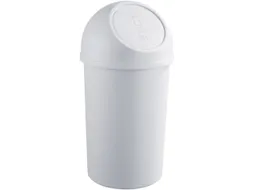 afvalbak,45l,HxØ 700x403mm,romp PP lichtgrijs,deksel PP lichtgrijs