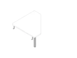 koppelelement voor bureau,90 °,HxBxD 680-760x840x840mm,v. 4voeten