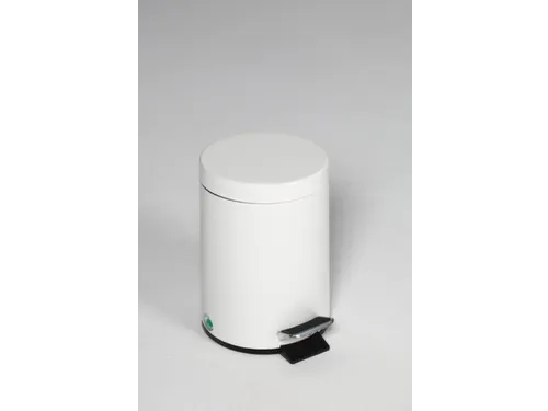 pedaalemmer,12l,HxØ 400x250mm,binnenbak kunststof,romp staal wit