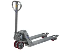 Palletwagen Rvs 2.5t Zwenk-/vorkwielen Pu Dubbel Vorklengte 1150mm