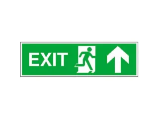 Vluchtroute-combinatiebord,Vluchtweg omhoog,pijl omhoog/rechtdoor - 1