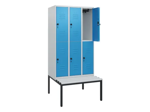 Dubbeldekse dekenkist,HxBxD 1950x900x815mm,3x2vak.,vak B 300mm