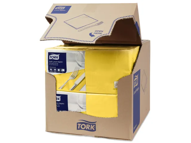 Tork 477862 Soft Lunchservet Advanced Geel 33x33cm