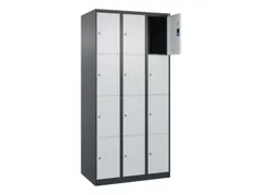 lockerkast,HxBxD 1850x900x500mm,3x4vakken,vak B 300mm,cil.-slot