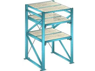 uittrekstelling voor zware lasten,HxBxD 2000x1290x1260mm,vaklast 800kg - 2