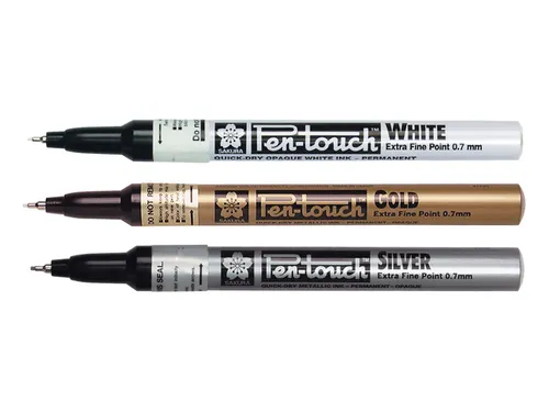 Viltstift Sakura pen-touch EF wit 1-2mm