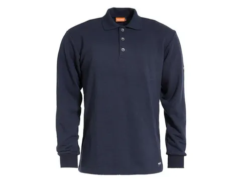 Polosweater 6371 89 Marine Vlamvertragend, Maat 3EL