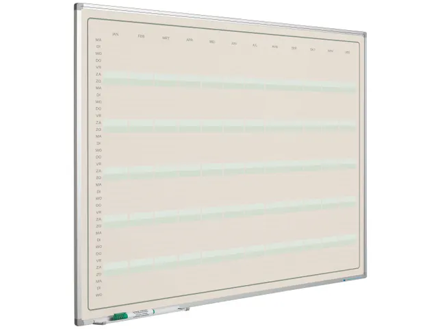 Jaarplanner Elegance Nederlands softline profiel 8mm 90x120cm aluframe