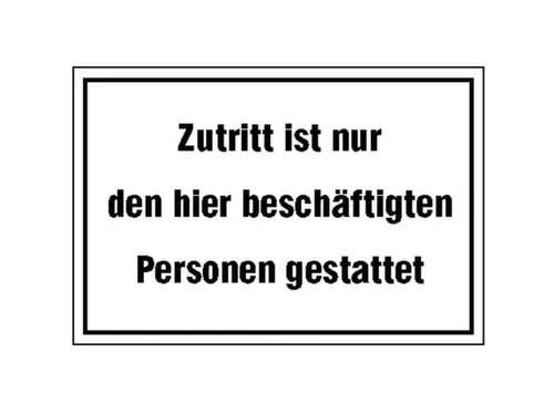 Aanwijzingsbord,Alleen Toegang Voor Personeel,Aluminium Gemerkt
