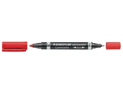 Permanent marker Lumocolor Duo rood