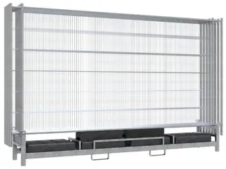 set afzethekken,10hekelementen,10voetplaten,HxB 2000x3500mm - 2