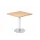 vergadertafel,HxBxD 745x800x800mm,vierkant,schotelvoet chroom