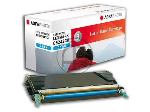 APTL5242CE AP Lexmark 00C5240CH Optra C toner cyaan rebuilt 7000pagina