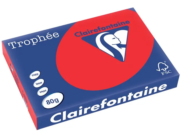 Trophée Intens gekleurd papier A3 80 gram 500vel Koraalrood