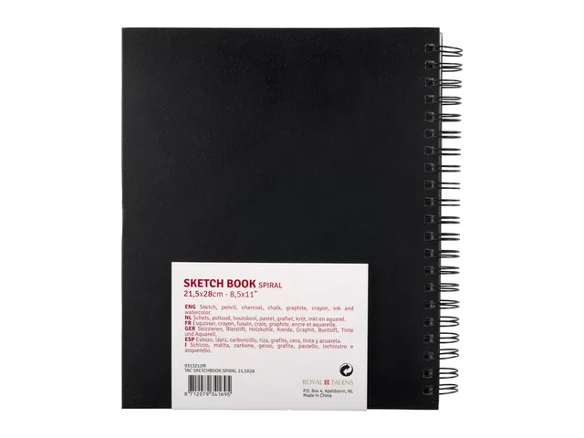 Schetsboek Talens Art Creation Zwart Spiraal 21x28cm 110gr 80vel