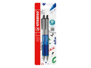 Balpen STABILO pointball colorful medium blauw blister à 2 stuks - 6